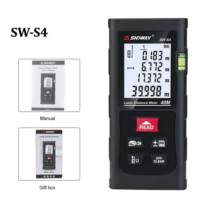 Laserafstandsmeter - afstandsmeter - meetlint - 40M - 50M - 70M - 100M - 120MOptisch