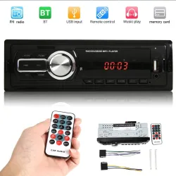Din 1Autorradio Bluetooth - 1 DIN - USB - RCA - FM - MP3 - AUX - con mando a distancia