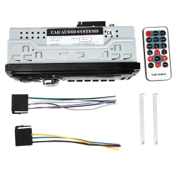Autoradio Bluetooth - 1 DIN - USB - RCA - FM - MP3 - AUX - avec télécommande