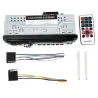 Autoradio Bluetooth - 1 DIN - USB - RCA - FM - MP3 - AUX - avec télécommande