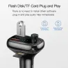 Baseus - bilsender - hurtiglader - Bluetooth - dobbel USB - type-C