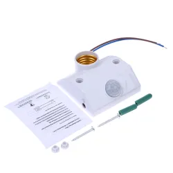 E27 lysuttak med infrarød bevegelsessensor - 220V - energisparing - automatisk bryter