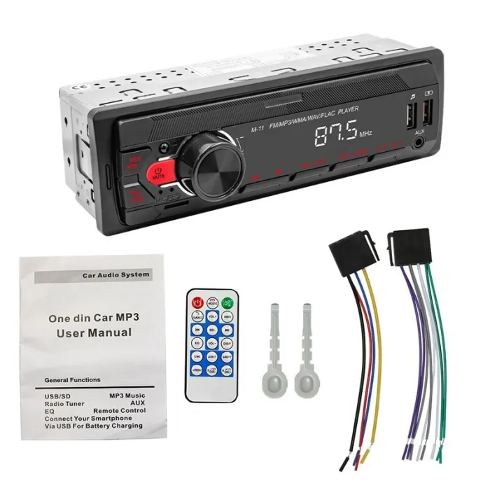 Autoradio - 1 Din - Bluetooth - AUX - USB - telecomando