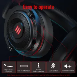 Casque de jeu - casque filaire - avec microphone - E900/E900 Pro