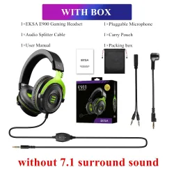 Gaming-Headset – kabelgebundene Kopfhörer – mit Mikrofon – E900/E900 Pro