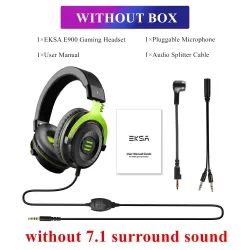 Gaming headset - kablede hodetelefoner - med mikrofon - E900/E900 Pro