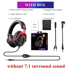 AuricularesAuriculares para juegos - auriculares con cable - con micrófono - E900/E900 Pro