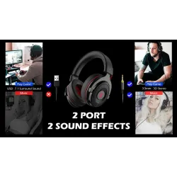Spelheadset - trådbundna hörlurar - med mikrofon - E900/E900 Pro