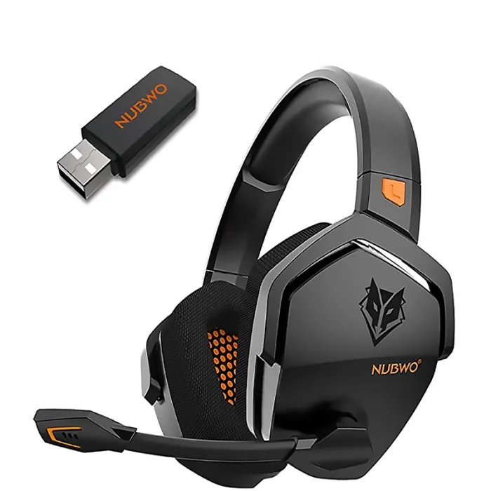 NUBWO G06 - 2,4 GHz - 3,5 mm - spelhörlurar - trådlöst headset - Bluetooth - brusreducering - med mikrofon