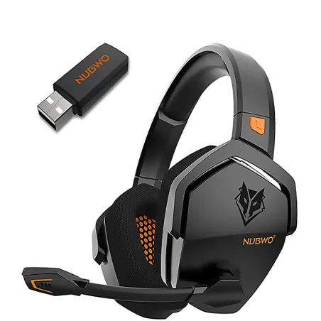 NUBWO G06 - 2,4 GHz - 3,5 mm - spelhörlurar - trådlöst headset - Bluetooth - brusreducering - med mikrofon