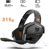 NUBWO G06 - 2,4 GHz - 3,5 mm - spelhörlurar - trådlöst headset - Bluetooth - brusreducering - med mikrofon