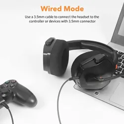 NUBWO G06 - 2,4 GHz - 3,5 mm - gaming hovedtelefoner - trådløst headset - Bluetooth - støjreduktion - med mikrofon