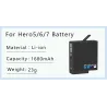 1680mAh li-ion batteri - med oplader - til GoPro Hero 5/6/7