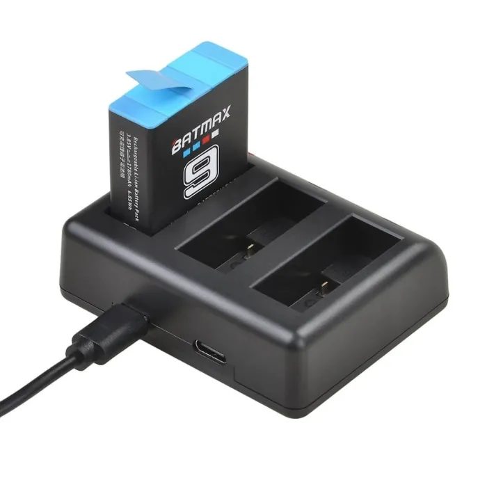 BATMAX - 1780mAh li-ion batteri - med oplader - til GoPro Hero 9/10
