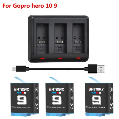BATMAX - 1780mAh li-ion batteri - med oplader - til GoPro Hero 9/10