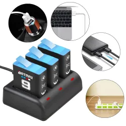 BATMAX - 1780mAh li-ion batteri - med oplader - til GoPro Hero 9/10