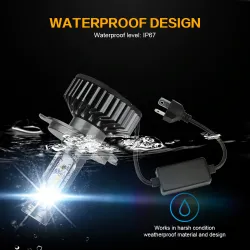 Luzes LED Zdatt - H1 H4 H7 H8 H9 H11 HB3 9005 9006 - lâmpadas de carro - 12000LM 100W 6000K 12V