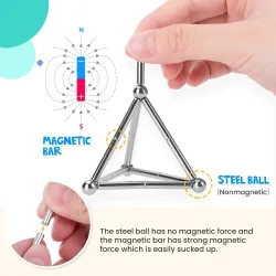 Boules / bâtons magnétiques - blocs de construction - jeu de construction - jouet éducatif