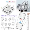 Blocs magnétiques - tuiles transparentes en cristal - jouet - 108 pièces