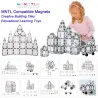 Blocs magnétiques - tuiles transparentes en cristal - jouet - 108 pièces