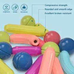 Magnetische bouwstenen - stokken - ballen - groot formaat - educatief speelgoedConstructie