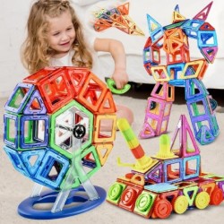 Klocki magnetyczne - zestaw konstrukcyjny - duży rozmiar - zabawka edukacyjnaKonstrukcja