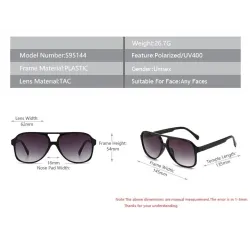 Gafas de solGafas de sol retro oversize - polarizadas - estilo piloto - unisex