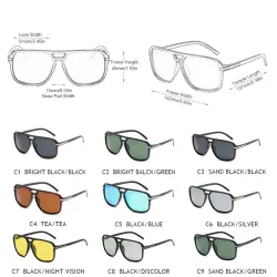 Klassiske polariserte solbriller - oversized - driving shades - UV400 - unisex