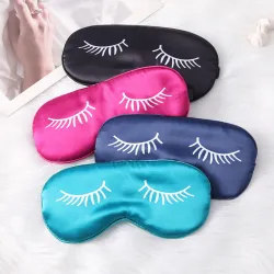 Mascherina per dormire - benda - occhi stampati - seta