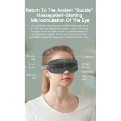 Massaggiatore oculare intelligente 4D - musica - ritmo - vibrazione - relax - digitopressione - alleviare la fatica / le occhiai