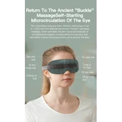 Masseur oculaire intelligent 4D - musique - rythme - vibration - détente - acupression - soulager la fatigue / les cernes