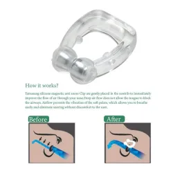 Pince-nez magnétique en silicone - anti ronflement - dilatateur nasal - stop ronflement