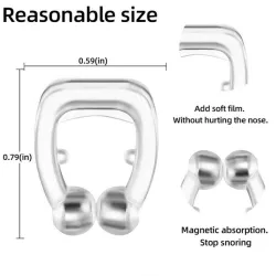 Magnetiske neseklemmer i silikon - anti snorking - nasal dilatator - stopp snorking
