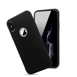 Mykt silikondekseldeksel - Candy Pudding - til iPhone - svart