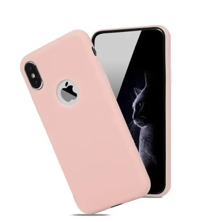 Mykt silikondekseldeksel - Candy Pudding - til iPhone - rosa