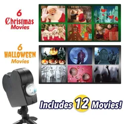 Projeção holográfica de Halloween / Natal - vitrine - lâmpada de palco a laser - holofote - projetor