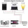 MPPT Solarladdning - urladdningsregulator - regulator - LCD pekskärm - för 12V 24V 48V 60V 72V 96 batteri