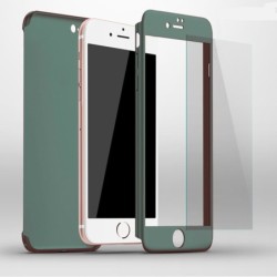 Luxury 360 full cover - con protezione per lo schermo in vetro temperato - per iPhone - verde