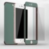 Capa completa Luxury 360 - com protetor de tela de vidro temperado - para iPhone - verde
