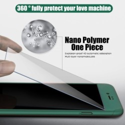 Lyxigt 360 helfodral - med skärmskydd i härdat glas - för iPhone - lila