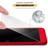 Luxury 360 full cover - with tempered glass screen protector - for iPhone - redProtection