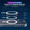 Ricarica wireless Magsafe - custodia magnetica trasparente - portacarte magnetico in pelle - per iPhone - nero