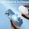 Magsafe wireless charging - transparent magnetic case - magnetic leather card holder - for iPhone - dark blueProtection