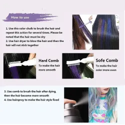 Gesso colorante per capelli - mascara temporaneo per capelli - lavabile