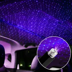 Mini USB projektor - LED - bil interiør tag dekoration - stjernehimmel