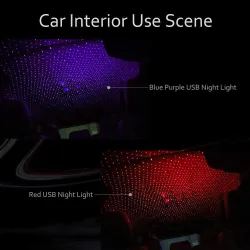 Mini projecteur USB - LED - décoration toit intérieur voiture - ciel étoilé