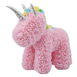 Rose enhörning - gjord av oändlighetsrosor - 40 cm