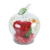 Infinity rose i æbleformet glas - håndlavet