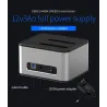 5GBP - USB 3.0 - aluminium dual Bay - dokkingstasjon - HDD-deksel