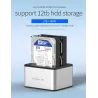 5GBP - USB 3.0 - aluminium dual Bay - dokkingstasjon - HDD-deksel